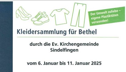 Kleidersammlung für Bethel